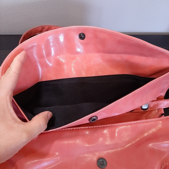 💠Convertible Faux Leather Crossbody Shoulder Bag Peach Pink Laser Cut - Picture 6 of 15